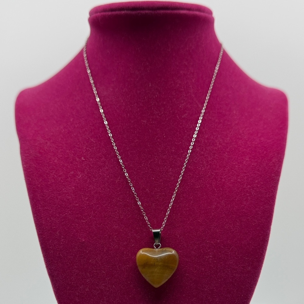 Jadeite Heart Pendant 925 Silver Necklace​